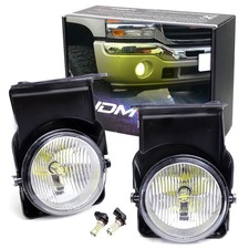 Clear Lens Fog Lamps W 2500k Selective Yellow Led Bulbs For 2003-06 Gmc Sierra