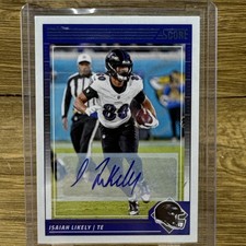 2024 Score Isaiah Likely Signatures Auto #21 NY Giants Baltimore Ravens
