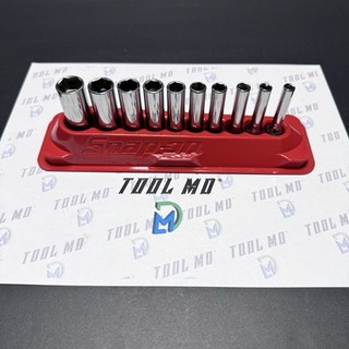 Snap on Tools USA Used 10Pc 1/4" Drive 6 Point SAE Deep Socket Set 110STMY