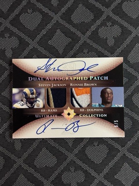 2005 Ultimate Collection RONNIE BROWN STEVEN JACKSON DUAL AUTO PATCH 5/5 1/1 RC