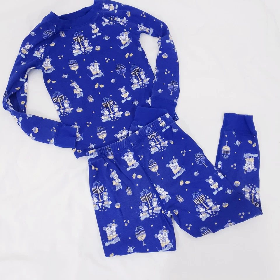 Conjunto de pijama para niños Mickey & Minnie Hanukkah parques de Disney azul manga larga algodón 5  Foto 3 de 4