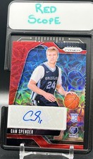 💥RED SCOPE AUTO RC PRIZM💥 Cam Spencer SP 2024-25 Prizm Choice Autograph Rookie