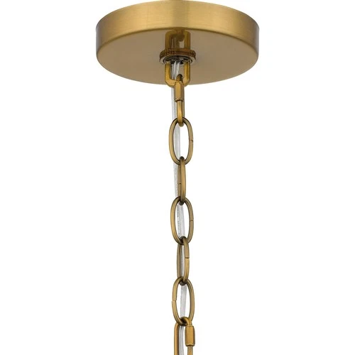 Brushed Gold Four Light Pendant from the Quoizel Pendant Collection - Picture 6 of 6