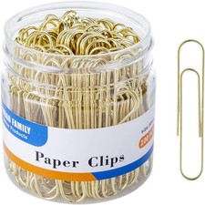 Büroklammern 100 Stück 50mm Gold Robust Lan...