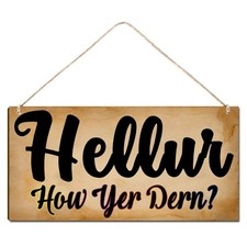 Welcome Sign for Front Door Outside Funny Wooden Door Sign For Front Porch De...