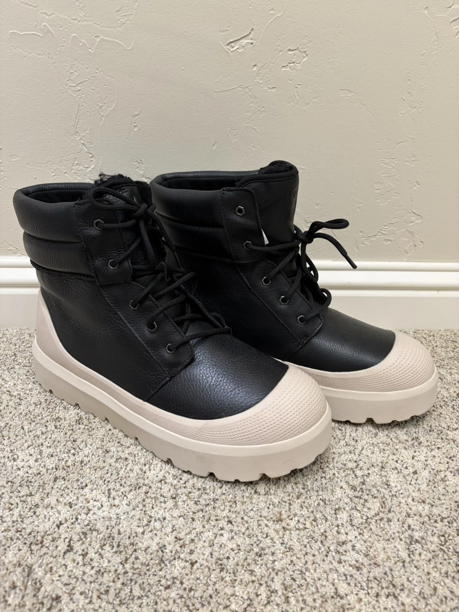 Men\'s UGG Black Lace-Up Boots Size 11 — Comfortable Rubber Sole Ugg Mens Classic Mini Lace-Up Weather Boots  main image 4