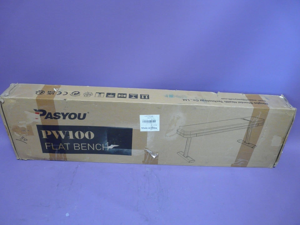 PASYOU PW100 Hantelbank Flachbank Belastbarkeit 660 KG, Fitness Trainingsbank - Bild 1 von 4