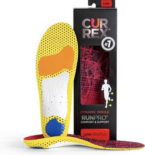 CURREX RunPro Insoles for Running Shoes, for Men & Women, Low Arch, Small S