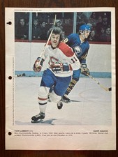 1974 DIMANCHE DERNIERE HEURE YVON LAMBERT CANADIENS DE MONTREAL
