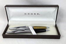 Cross Pen and Pencil Set Silver Gold and Black with Box