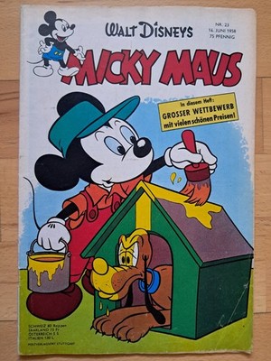 Walt Disney's Mickey Mouse No.23 June 14, 1958 with Magazine Part, Car Album...