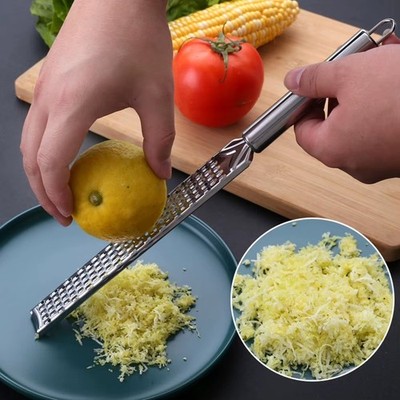 20cm Küchenreibe Zitrone Zitrus Obst Schäler Ingwer Knoblauch lang Schokoladenrost