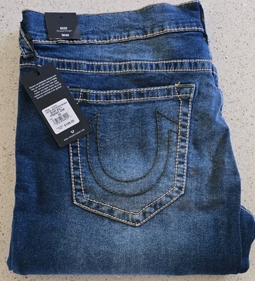 True Religion Relaxed Straight Jeans Medium Wash Blue Denim Big & Tall