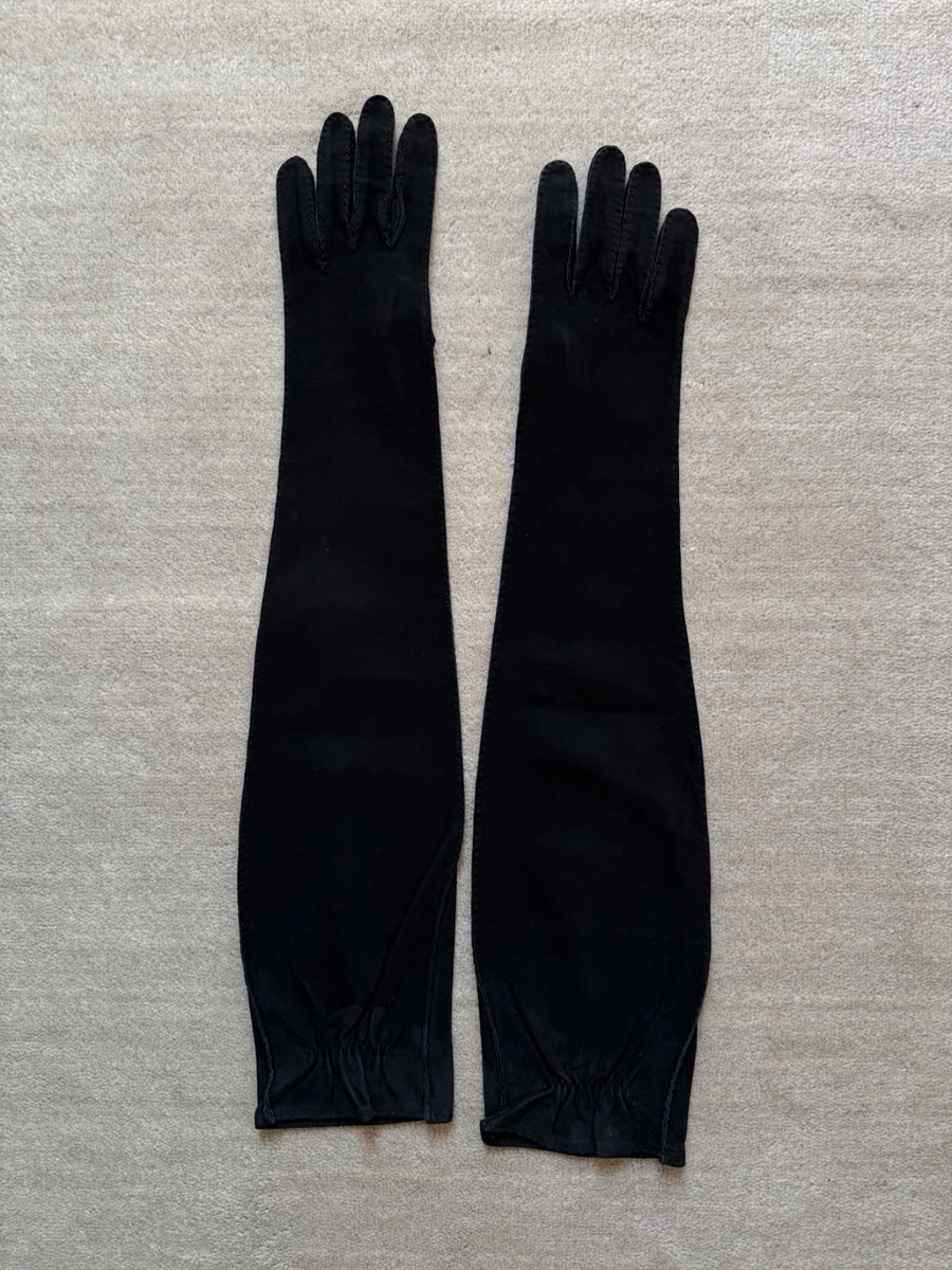Hermes / Martin Margiela / FW 1998 / Black Nubuck Long Gloves | eBay