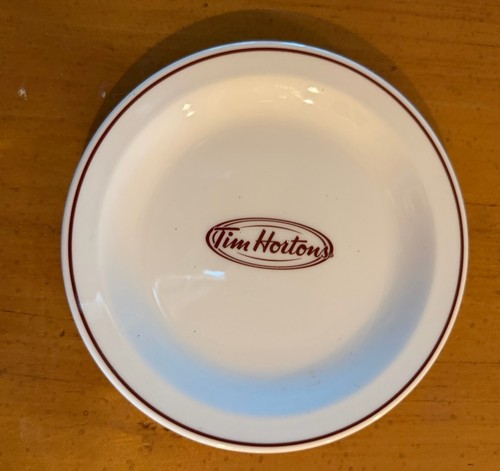 Tim Horton’s Logo Plate Steelite 2016 Ceramic Canada Restaurant Lunch Donut