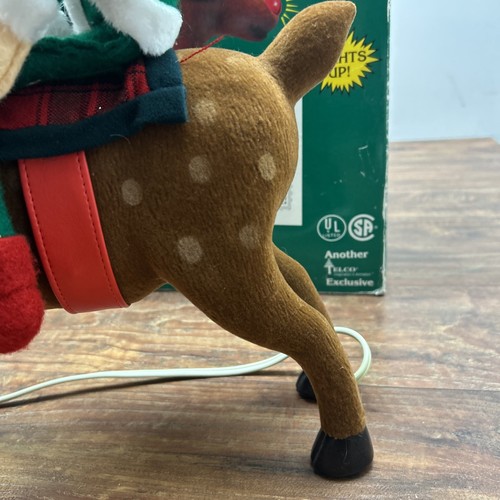 Telco Motionettes Of Christmas Animated Illuminated Rudolf Santas Reindeer 1990 - Picture 13 of 18
