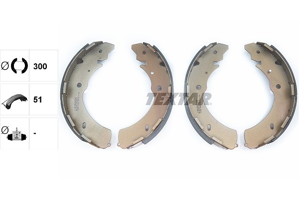 Textar Bremsbackensatz Hinterachse U.A. FüR Fiat, Isuzu, Mitsubishi-image