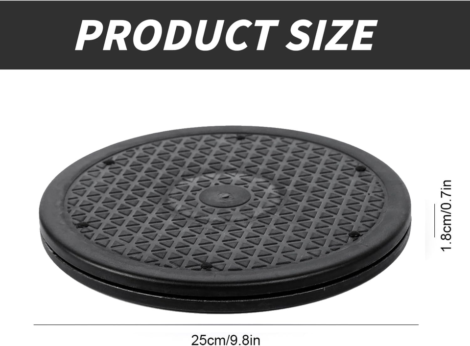 Base Girevole in Metallo Argentato per Decorazione Torte, Supporto Rotante in Le
