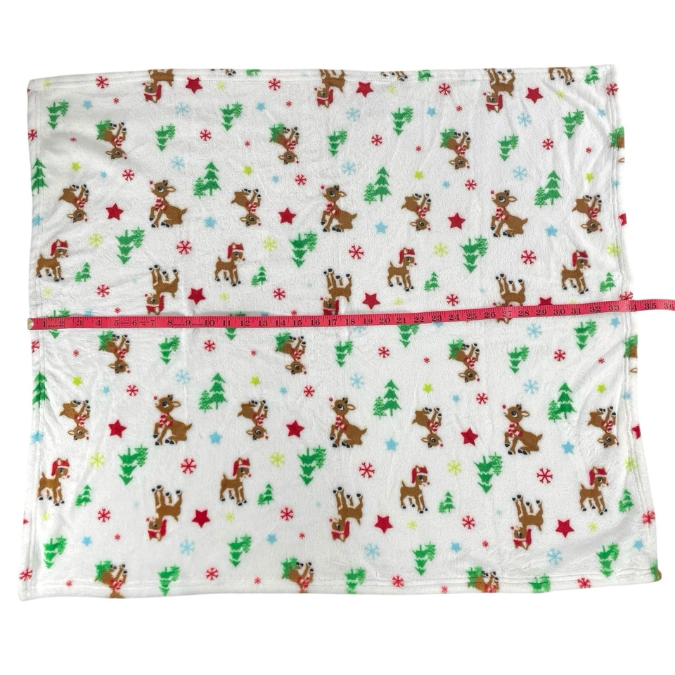 Rudolph El Reno Nariz Roja Manta Suave Felpa Talla 30”x 34” NUEVO Foto 3 de 4