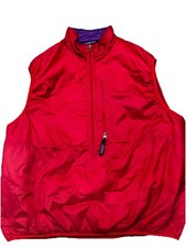 Patagonia Puffball Vest Pullover XXL Made In USA 1996 Vintage Red / Purple 2XL