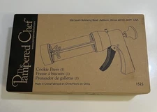 Pampered Chef Cookie Press 1525 All 16 Discs in Original Box w Recipe Book