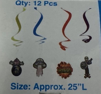 12 Alien Attack Whirls: UFO Space Hanging Swirl Party Decorations Kids Birthday