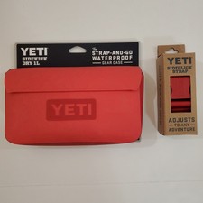 YETI Rescue Red Sidekick Dry 1L Gear Case Sideclick Strap Set