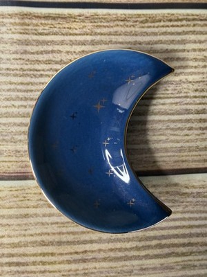 Keramik Halbmond Mond Schmuck Schale - Blau Himmlisch Schmuck Tablett