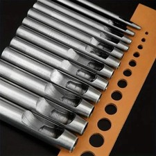 10 PCS Heavy Duty Leather Hollow Hole Punch Set DIY Craft Hand Tools 0.5-5mm NEW