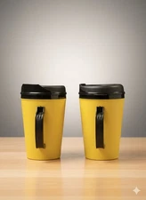 2 Foam Insulated 34 oz. Thermo Serv Travel Coffee Mugs In Yellow