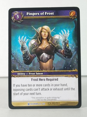 wow tcg rare cards Fingers of Frost - Icecrown - 42/220 - Wow TCG - Rare - A