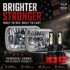 For Jeep Wrangler Yj 88-94 Pair 5x7 7x6 Led Headlight Hilo Drl Turn Signal For Jeep Wrangler Yj 88-94 Pair 5x7 7x6 Led Headlight Hilo Drl Turn Signal