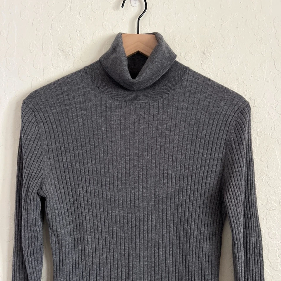 Suéter Classiques Entier Lana Merino Cachemira Tejido Acanalado Cuello Alto Mediano Foto 2 de 4