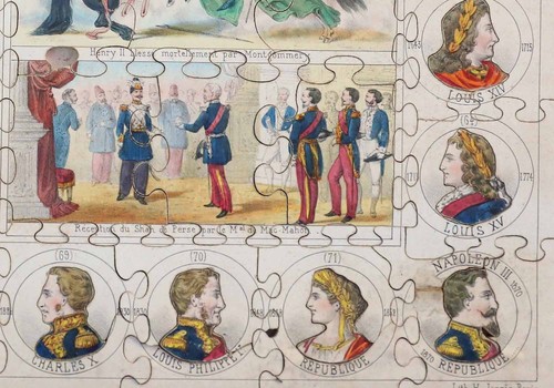 puzzle : HISTOIRE DE FRANCE - SACRE de CHARLEMAGNE vers 1870 / jouet jeu ancien - Imagen 7 de 17