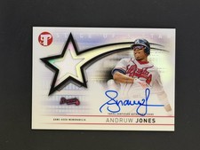 Andruw Jones Topps Pristine Slice Of A Star Patch Auto Game Used!
