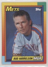 1990 Topps Traded Wax Pack Gray Back Bud Harrelson #37T s6a