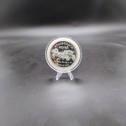 Stagecoach Silver Divisible 1 Troy Ounce 999 Fine Silver in Capsule +$2 spot