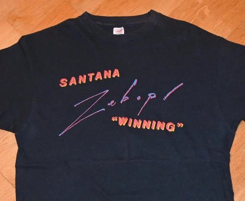 SANTANA original concert tour band tee t-shirt M 1980s vintage concert t-shirt, vintage, single stitch, B+ condition
