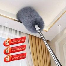 Adjustable Soft Microfiber Feather Duster Dusting Brush Household Cleaning Tool