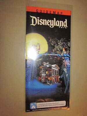 PAMPHLET Disneyland Park Guide Map California Haunted Mansion Cover Genuine