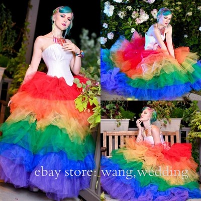 rainbow formal dress
