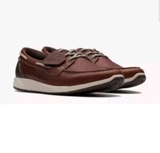 Image of CLARKS ATL SAIL GO MEN'S BRITSH TAN LEATHER DECK BOAT SHOES UK SIZE 8 G EUR 42
