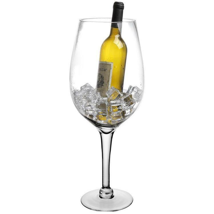 20 Inch Decor Giant Clear Wine Glass/ Novelty Stemware/ Champagne Magnum  Chiller | eBay