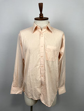 Dolce Gabbana Slim Fit Pink Long Sleeve Men's Polo Shirt Sz 16 1/2