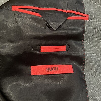 Hugo Boss AG Dieselstrasse 12 Striped Gray Super 120 Blazer Wool
