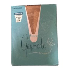 Gaymode Seamless Nylon Stockings Sheer Mesh Gala Size 9 1/2 Avg JC Penney 1 Pair