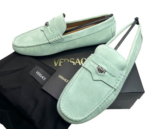 Italian Designer VERSACE CLASSIC V2 Men 8.5 Dark Brown Suede 