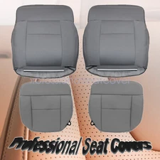Front Bottom Top Cloth Seat Cover Gray For 2004-2008 Ford F-150 Lariat STX  XLT