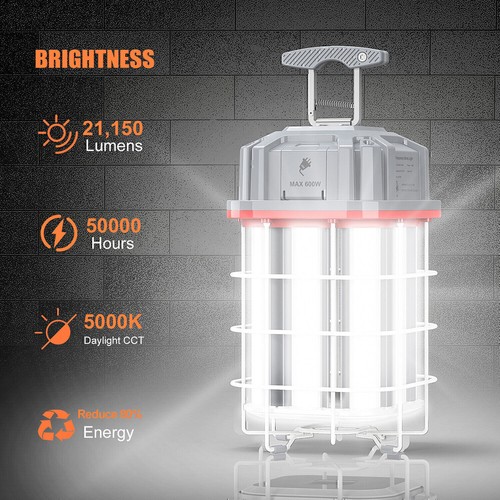 150W Led Temporary work light Construction Jobsite light 5000K Daylight Linkable - Picture 5 of 12