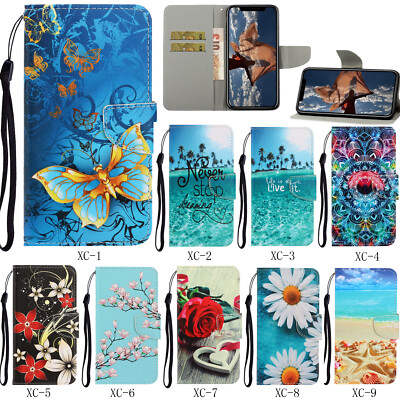 Flip Gemustert Handy-Hülle Book Kunstleder Tasche Schutzhüllen Case Cover Etui 1